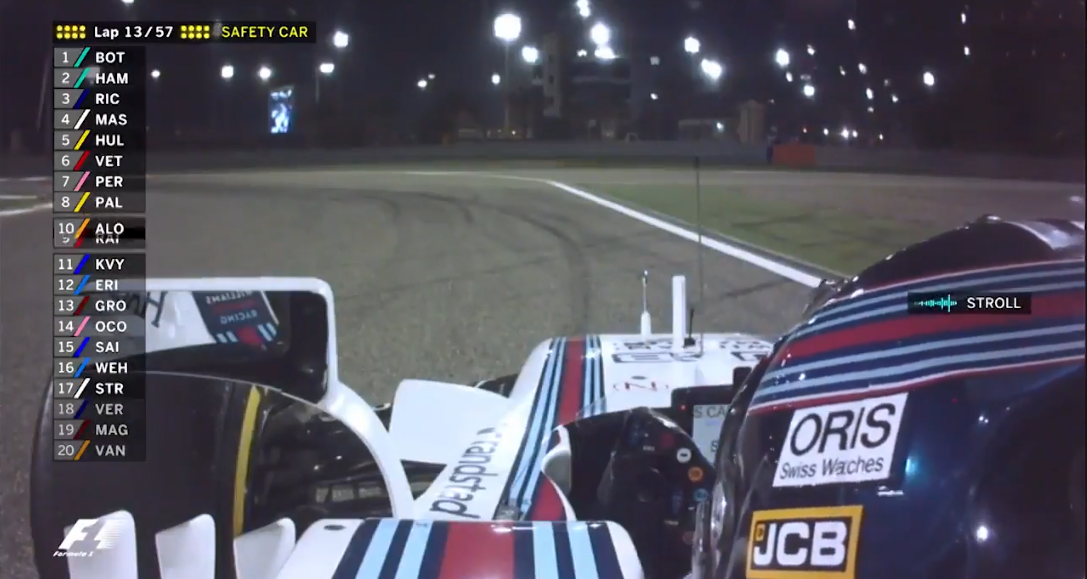 Vídeo: Colisão entre Lance Stroll e Carlos Sainz