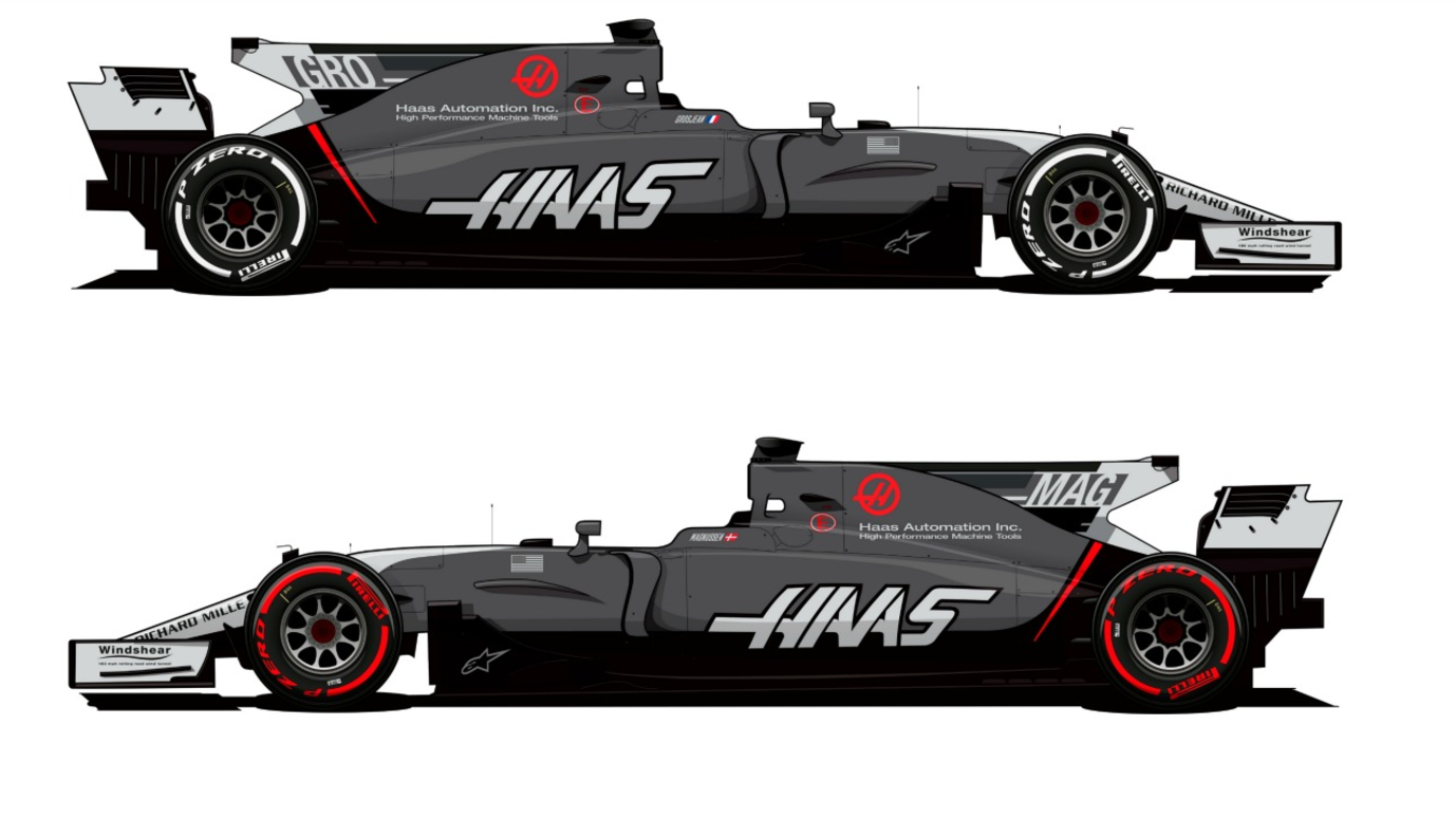 Haas apresenta nova decoração do VF-17