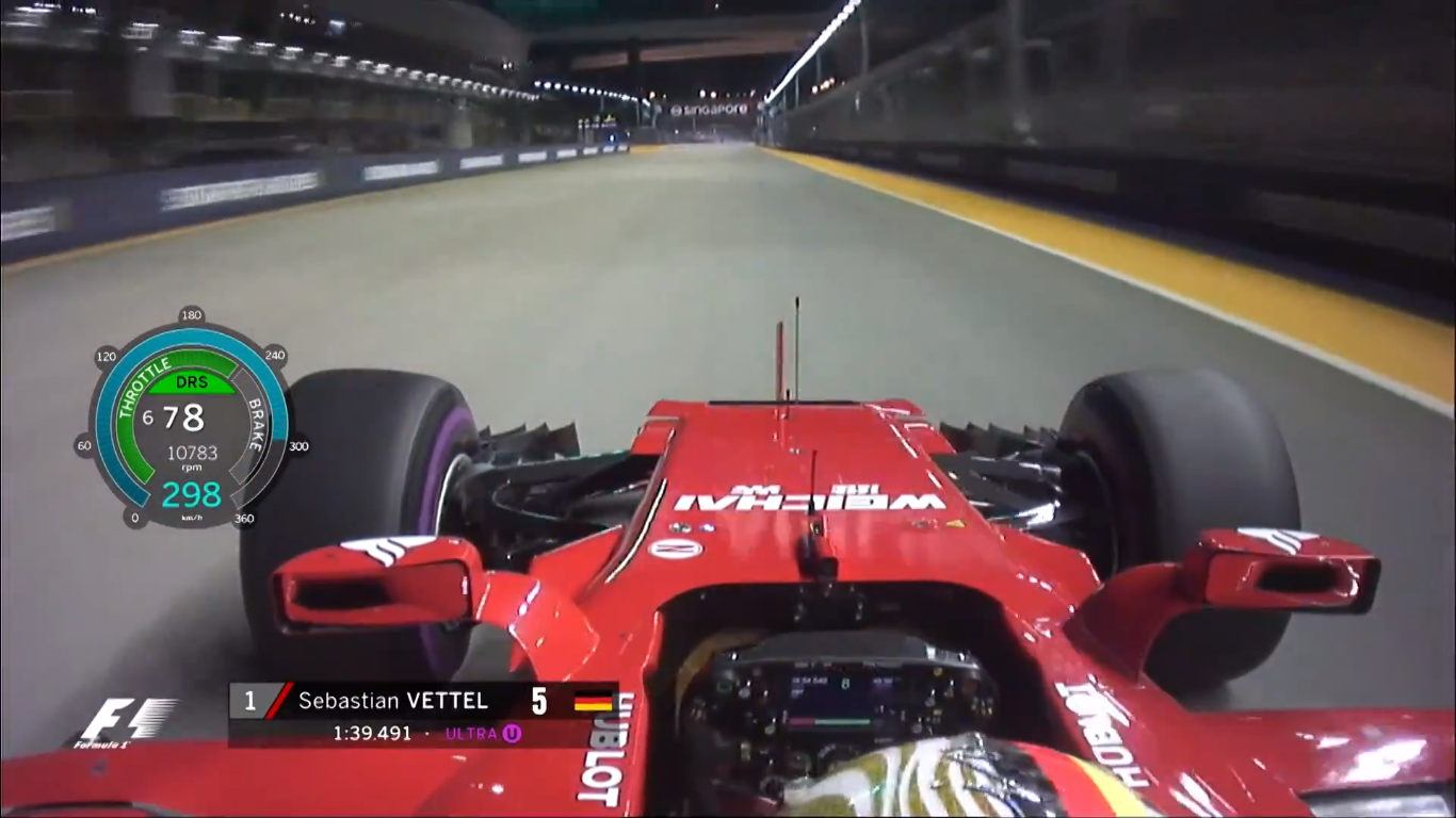 [Vídeo] Volta da pole position de Vettel em Singapura