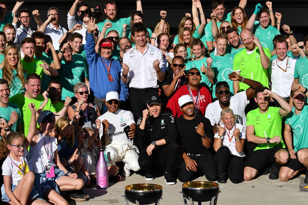 Estatísticas de Austin: Mercedes é a quarta equipa a vencer quatro títulos consecutivos