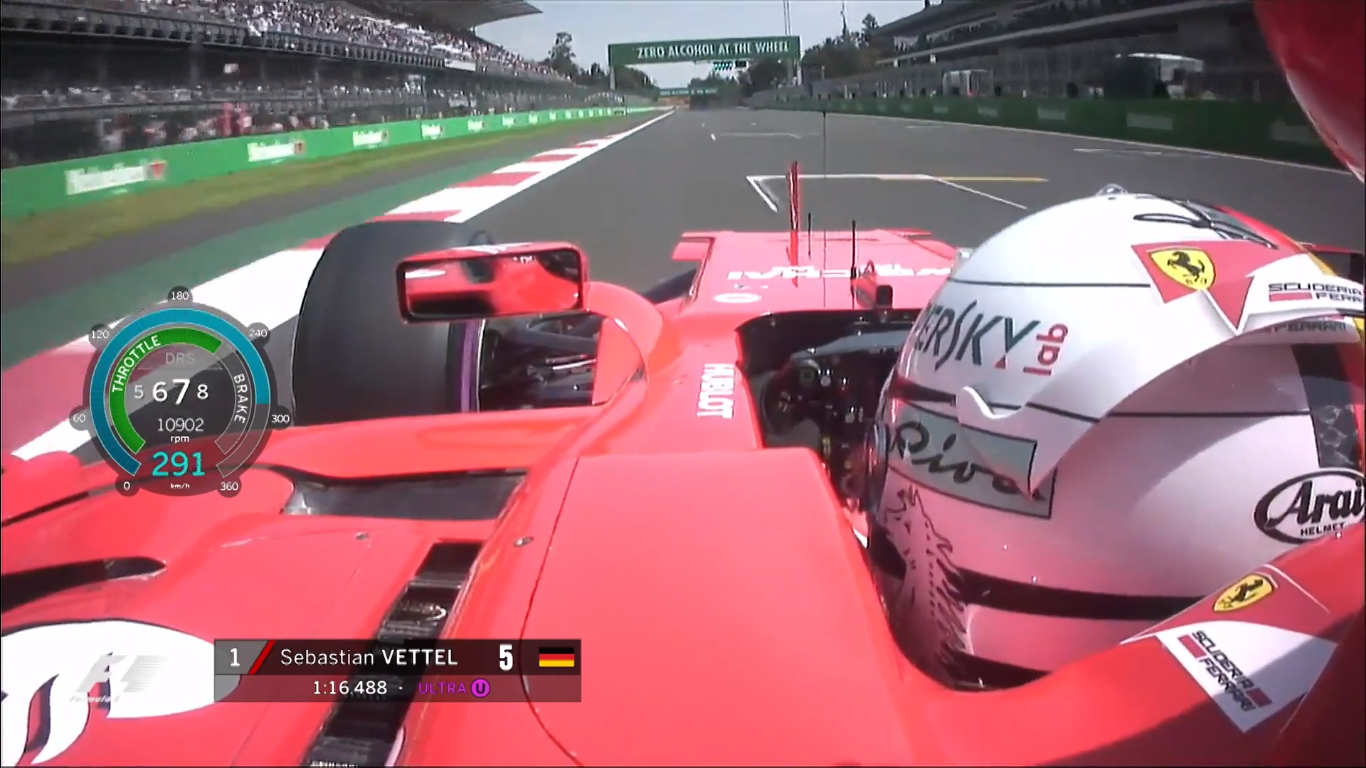 [Vídeo] Volta da pole position de Sebastian Vettel no México