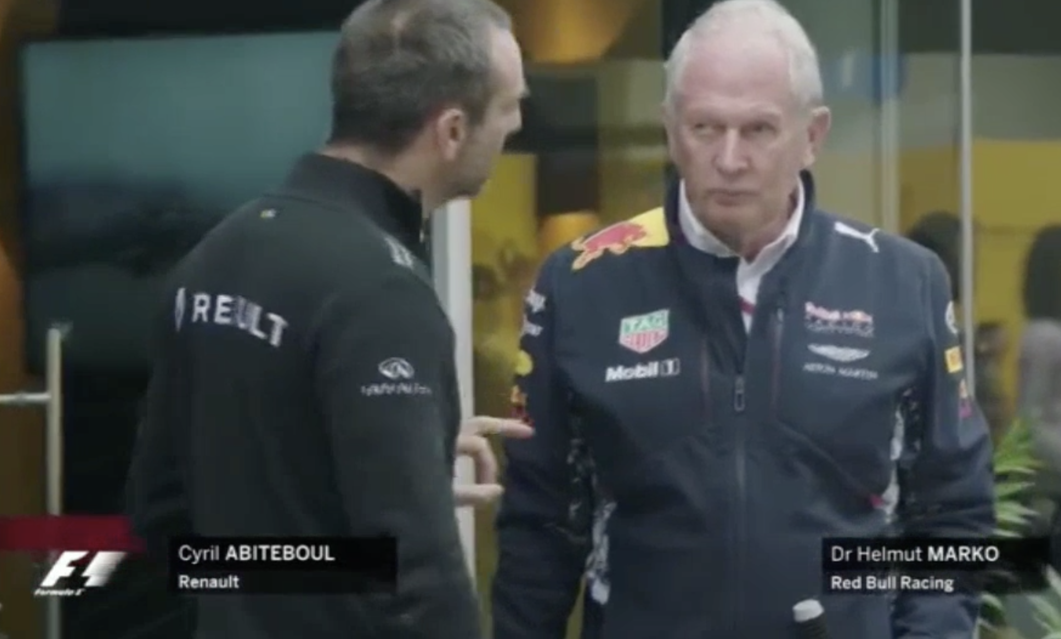 [Vídeo] Momento de tensão entre Cyril Abiteboul e Helmut Marko