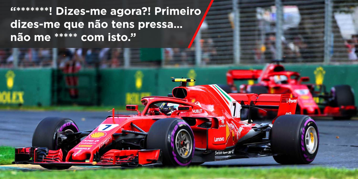 ÁUDIO: Raikkonen irrita-se com o seu engenheiro