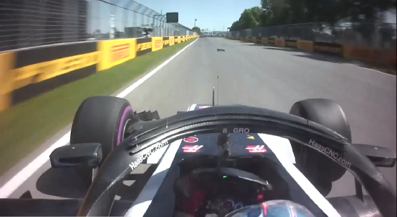 VÍDEO: Grosjean atingiu animal na segunda sessão em Montreal