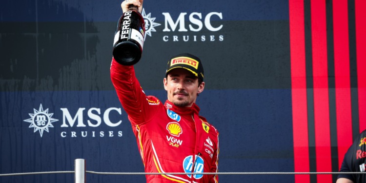 Leclerc: “É especial estar no pódio em Imola, mas nunca fico satisfeito com um terceiro lugar”