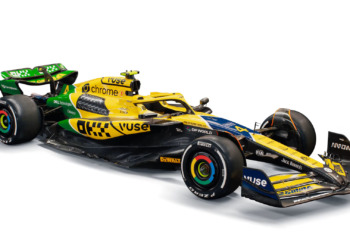 McLaren revela decoração especial com as cores do capacete de Senna