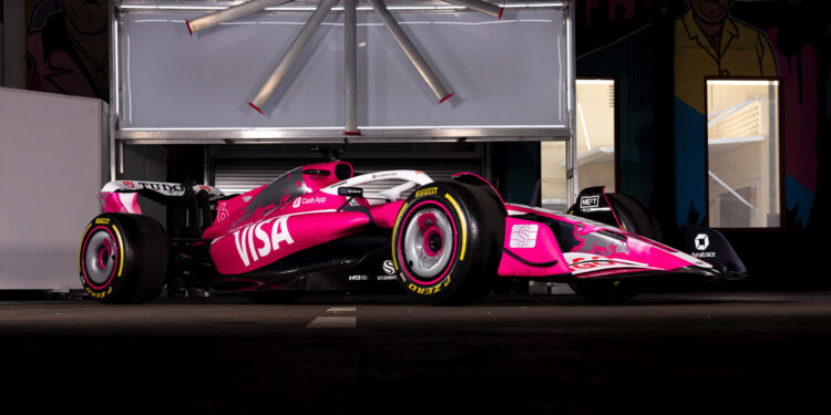 Racing Bulls apresenta decoração rosa para Miami