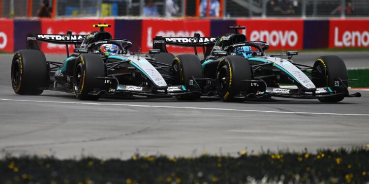 Russell vence a sprint do Canadá após contacto com Kimi Antonelli