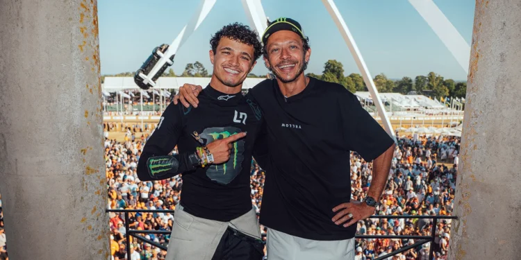 [FOTOS] Norris e Rossi juntos no Goodwood Festival of Speed